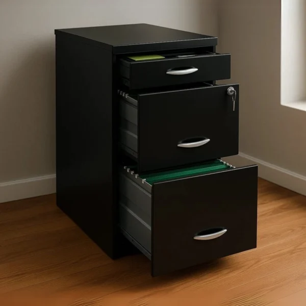 Archivero Vertical con 1 Papelero y 2 Archivos