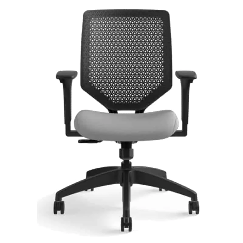 Silla Ejecutiva Solve Respaldo Negro/Asiento Gris  c/b HSLVTMR.Y0.A.H.OS.CU22.NL.SB.T
