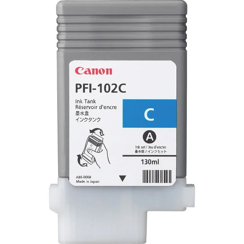 CARTUCHO INKJET PFI-102 C CYAN 130ML PARA PLOTTER IPF