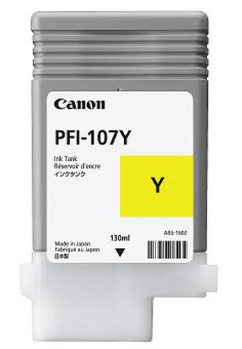 CARTUCHO INKJET PFI-107 Y YELLOW 130ML PARA PLOTTER IPF