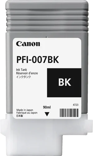 CARTUCHO INKJET PFI-007 BK NEGRO DE 90ML P PLOTTER IPF670E