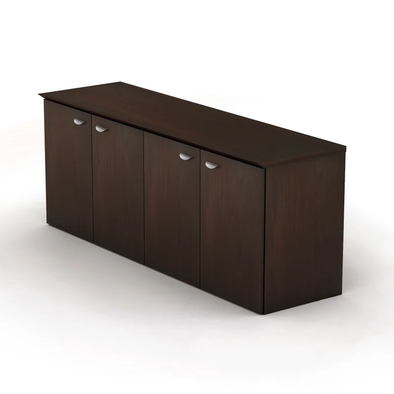 Credenza 4 Puertas Filo 182x53x75 Chapa Walnut