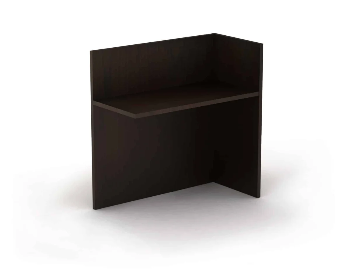 Lateral Filo para Recepcion Recta Der.1.10x60x1.10 Chapa Walnut