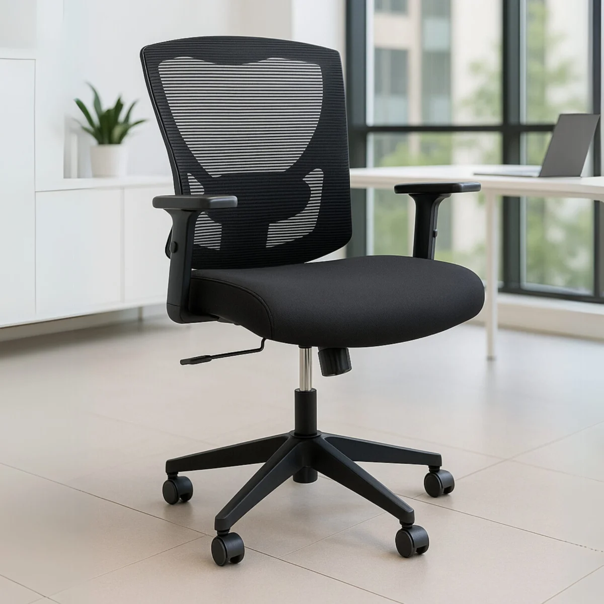Silla Operativa H5 Mesh con Tela Negra