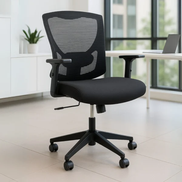 Silla Operativa H5 Mesh con Tela Negra