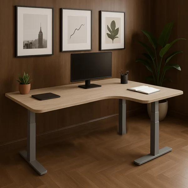 Escritorio elevable en L 529 Livello 180x155cm
