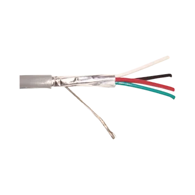 Cable 4 x 18 AWG / Blindado / 305 Metros (1000 Pies) / Riser / UL / Color Gris / Hecho en México