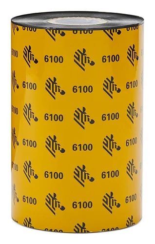 ZEBRA RIBBON CERA RESINA 110MMX 4.33INX242FT 6100 WAX RESIN 12MM