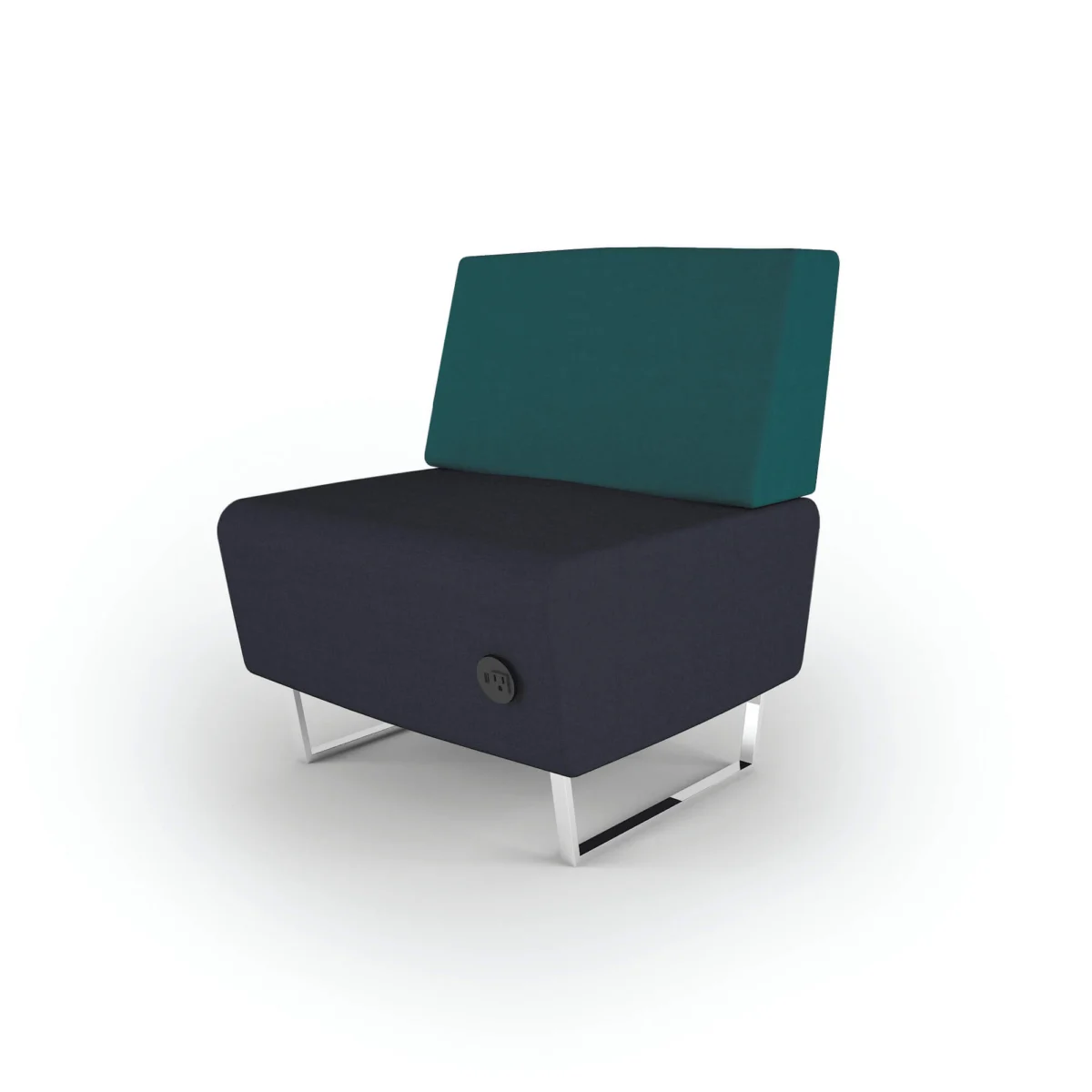 Sillón recto Attesa 911 con respaldo