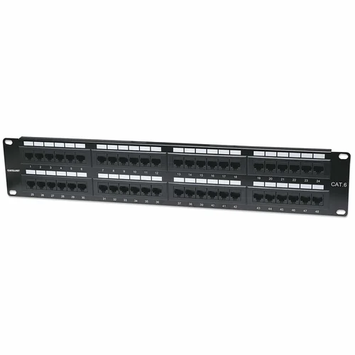 PANEL DE PARCHEO CAT6 UTP 48 PTOS RJ45 MONTAJE RACK 19IN 2U