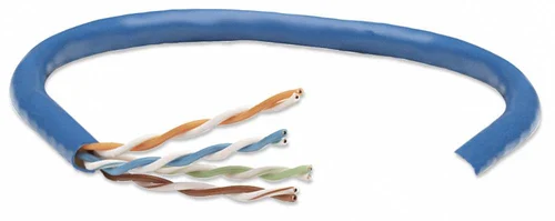 BOBINA CABLE UTP DE RED CAT5E CCA ROLLO 305M SOLIDA AZUL