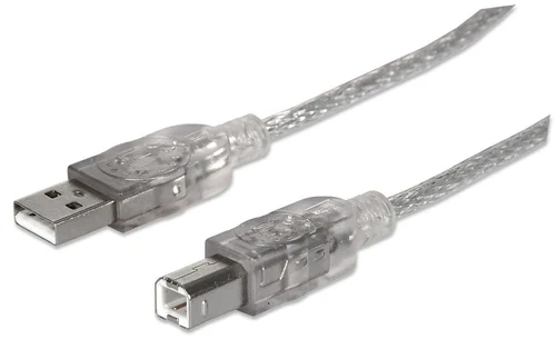 CABLE USB A-B 3.0M IMPRESORA PLATA