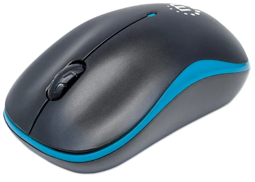 MOUSE RATON SUCCESS OPTICO INALAMBRICO 1000 DPI NEGRO/AZUL