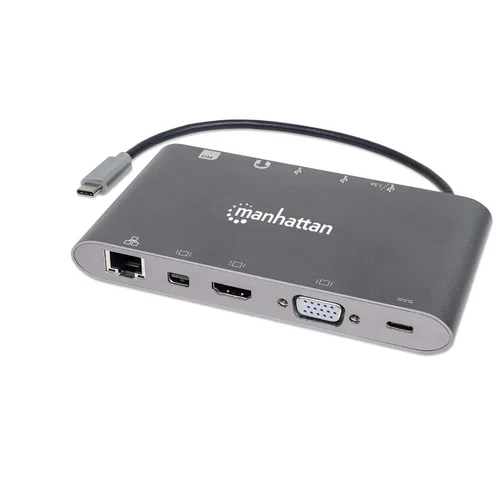 DOCKING 7-1 USB-C A HDMI VGA RJ45 MINI DP 3 USB 3.5MM LECTOR SD