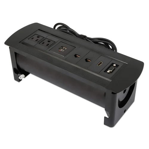 CAJA DE CONEXION PARA MESA CON ENCHUFE USB RED HDMI VGA