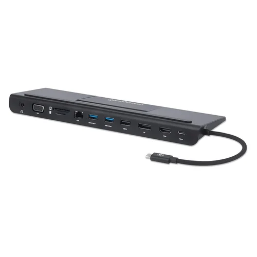 DOCKING 11-1 USB-C A HDMI DP VG A RJ45 3.5MM 3 USB TARJETAS SD