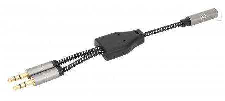 CABLE ADAPTADOR AUDIO Y 3.5MM 1 A 2 AUDIFONO Y MICROFONO