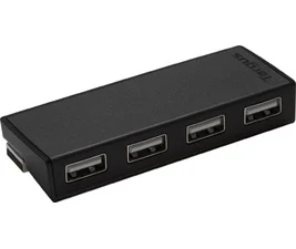 HUB 4 PUERTOS USB 2.0 WINDOWS Y MAC ALIMENTACION USB NEGRO