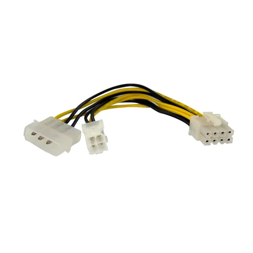 CABLE ADAPTADOR ALIMENTACION 0.15M EPS 4 PIN Y LP4 A 8 PINES .