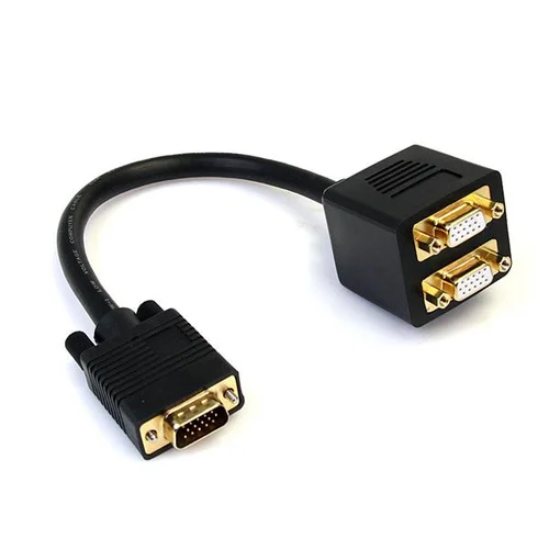 CABLE 30CM DIVISOR VIDEO VGA 2 PUERTOS HD15 COMPACTO