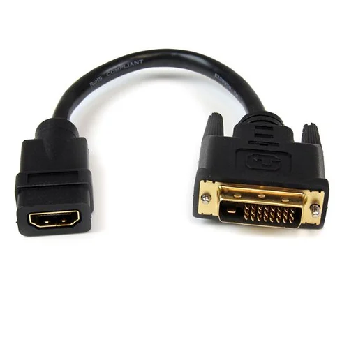 CABLE ADAPTADOR VIDEO 20CM HDMI HEMBRA A DVI-D MACHO       .