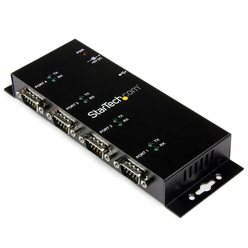 HUB CONCENTRADOR USB A SERIAL RS232 DB9 DE 4 PUERTOS DE RIEL DIN