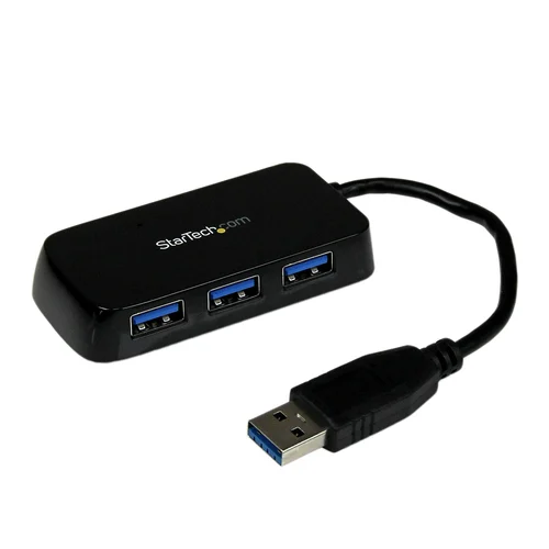 CONCENTRADOR HUB USB 3.0 4 PUERTOS PARA LAPTOP NEGRO     .