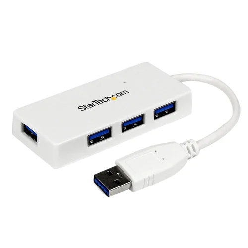 CONCENTRADOR HUB USB 3.0 4 PUERTOS PARA LAPTOP BLANCO    .