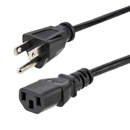 CABLE DE PODER DE 7.6M PARA PC COMPUTADORA NEMA5-15P A C13     .