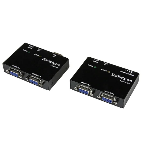 KIT EXTENSOR VGA 2 PUERTOS LOCALES 2X REMOTOS POR CAT5