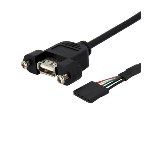 CABLE 91CM USB 2.0 MONTAJE EN PANEL MACHO IDC5 A HEMBRA USBA