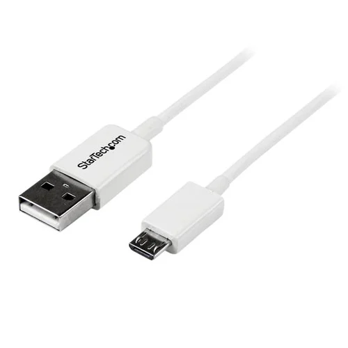 CABLE 2M MICRO USB B A USB A ADAPTADOR BLANCO TELEFONO       .