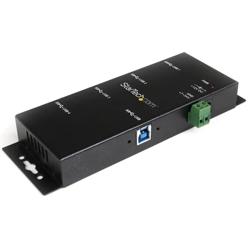 CONCENTRADOR HUB USB 3.0 4 PUERTOS INDUSTRIAL RIEL DIN