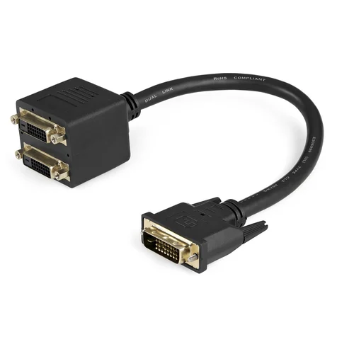 DIVISOR SPLITTER VIDEO DVI-D 2 PUERTOS COMPACTO                .