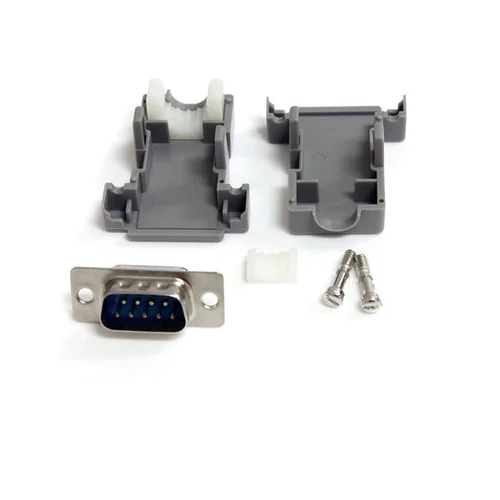 CONECTOR DSUB DB9 SERIAL MACHO ENSAMBLADO CON CARCASA PLASTICA