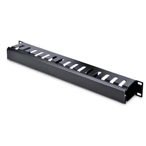 PANEL CANALETA HORIZONTAL 1U CON CUBIERTA RACK