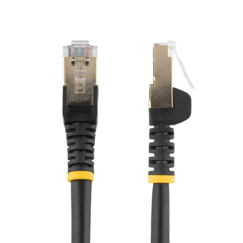 CABLE DE RED ETHERNET CAT6A BLINDADO STP DE 0.3M NEGRO      .