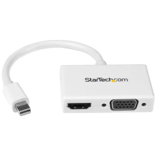 ADAPTADOR CONVERTIDOR MINI DISPLAYPORT A HDMI O VGA BLANCO .