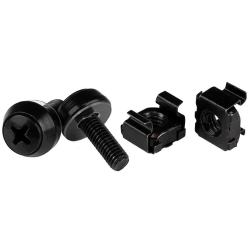 100 TORNILLOS TUERCAS JAULA CAGE NUTS M5 PARA RACK NEGRO    .