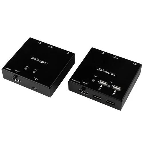 EXTENSOR HDMI POR CABLE CAT6 CON HUB USB 4 PUERTOS 50M 1080