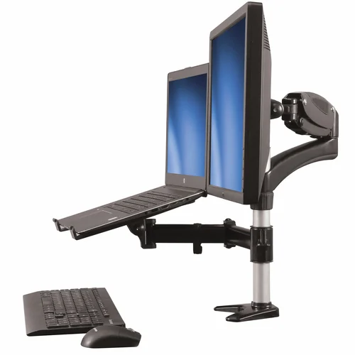 BRAZO PARA 1 MONITOR BASE PARA PORTATIL CON AJUSTE DE ALTURA   .