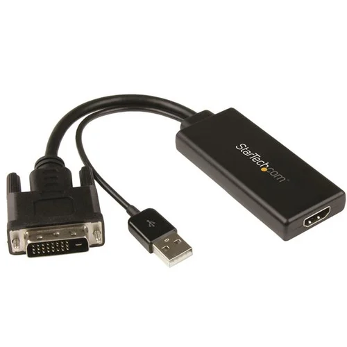 ADAPTADOR DE VIDEO DVI A HDMI CON ALIMENTACION USB Y AUDIO    .