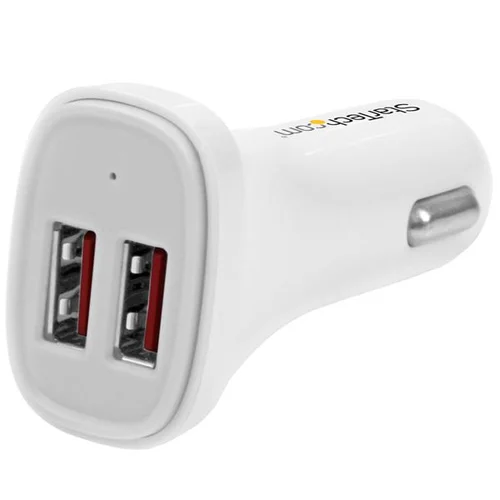 CARGADOR DE COCHE USB DOS PUERTOS 24W 4.8A BLANCO