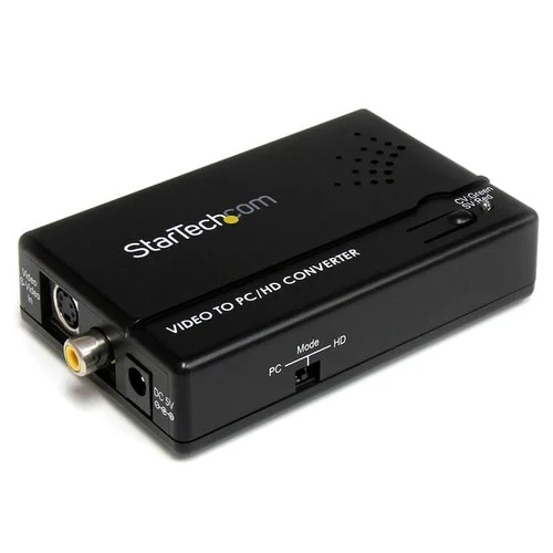 ADAPTADOR CONVERTIDOR S-VIDEO VIDEO COMP Y COMPONENTES A VGA  .