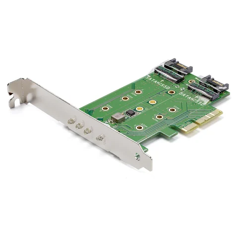 TARJETA ADAPTADORA PCI EXPRESS 3 PUERTOS M.2 1XNVME 2XSATA