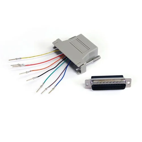 ADAPTADOR MODULAR DB25 A RJ45 ADAPTADOR SERIAL MACHO A HEMBRA