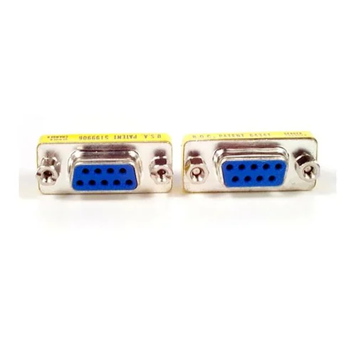CAMBIADOR DE GENERO DELGADO DB9 SERIAL HEMBRA A HEMBRA