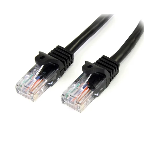 CABLE 2M NEGRO  RED 100MBPS CAT5E ETHERNET RJ45 SNAGLESS