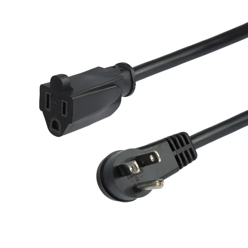 CABLE DE EXTENSION NEMA 5-15R A NEMA 5-15P ACODADO 90CM