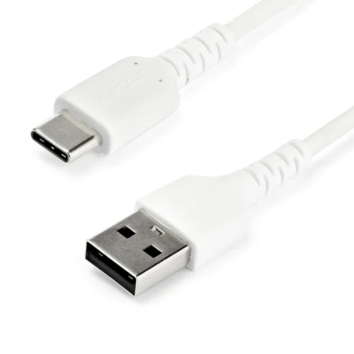 CABLE USB 2.0 A USB-C DE 1 M BLANCO – CON FIBRA ARAMIDA